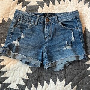 Lucky Brand Blue Distressed Denim Shorts